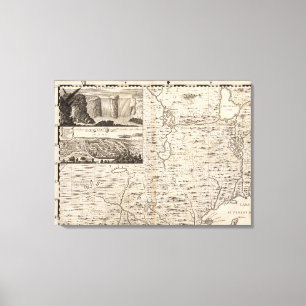 Eine Karte des britischen Empire in Amerika Blatt  Leinwanddruck