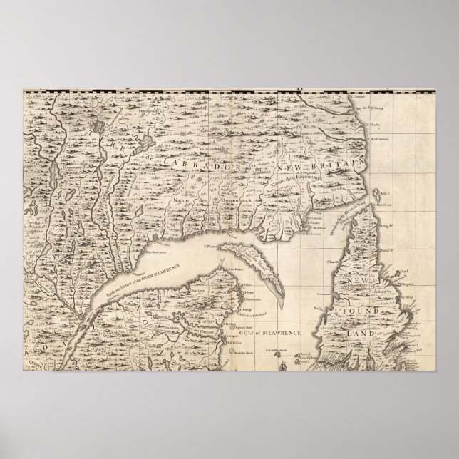 Eine Karte des britischen Empire in Amerika Blatt  Poster (Vorne)