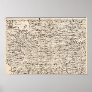 Eine Karte des britischen Empire in Amerika Blatt Poster