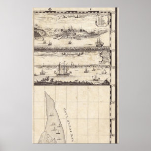 Eine Karte des britischen Empire in Amerika Blatt Poster