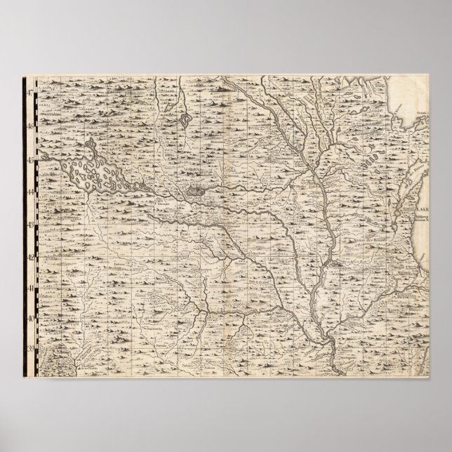 Eine Karte des britischen Empire in Amerika Blatt  Poster (Vorne)