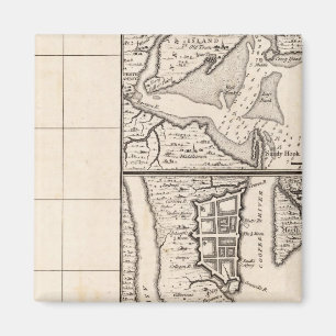 Eine Karte des Britischen Imperiums in Amerika Bla Magnet