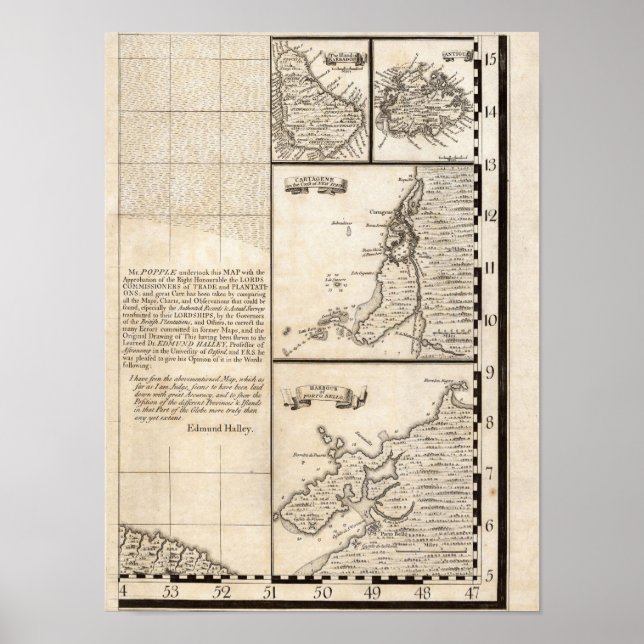 Eine Karte des Britischen Reiches in Amerika Blatt Poster (Vorne)