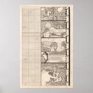Eine Karte des Britischen Reiches in Amerika Blatt Poster