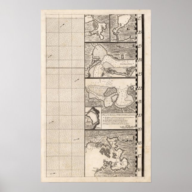 Eine Karte des Britischen Reiches in Amerika Blatt Poster (Vorne)