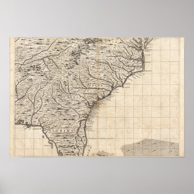 Eine Karte des Britischen Reiches in Amerika Blatt Poster (Vorne)