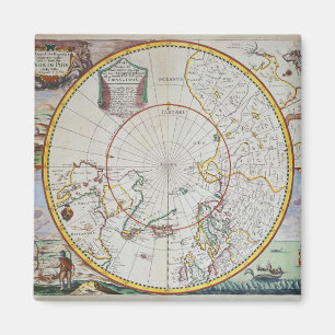 Eine Karte des Nordpols Magnet