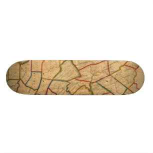 Eine Karte des Staat von Pennsylvania Skateboard