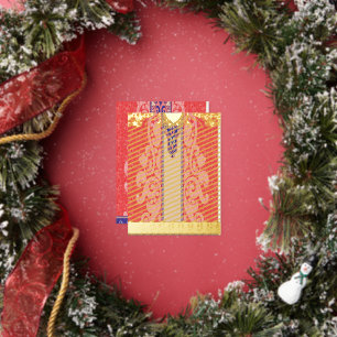 eine Karte mit einem roten Herzen darauf