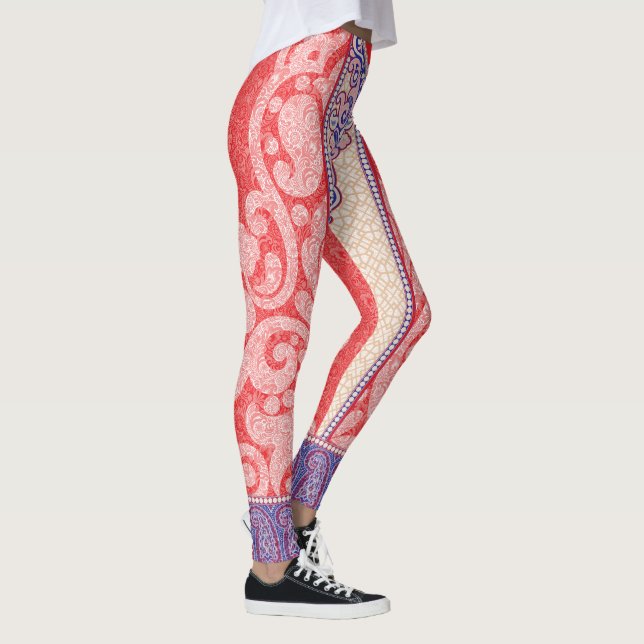 eine Karte mit rotem Herz Leggings (Rechts)