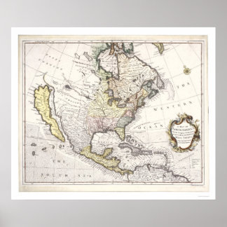 Eine Karte Nordamerikas Poster