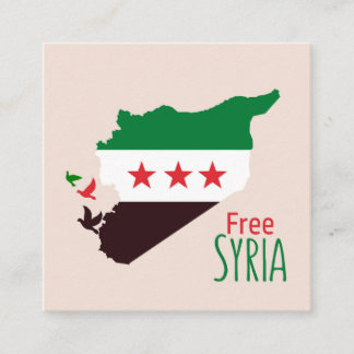 Eine Karte Syriens mit der "Revolution Flag"