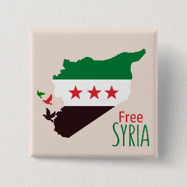 Eine Karte Syriens mit der "Revolution Flag" Button