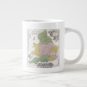 Eine Karte von England 1760 Jumbo-Tasse
