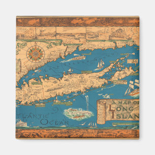 Eine Karte von Long Island. Magnet