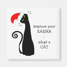 Eine Katze adoptiert Magnet