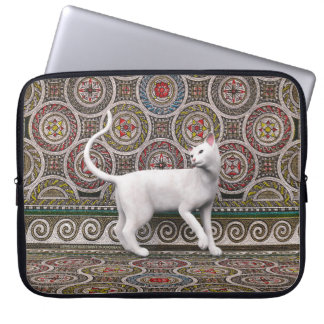 Eine Katze auf dem mosaikem Laptop-Ärmel Laptopschutzhülle