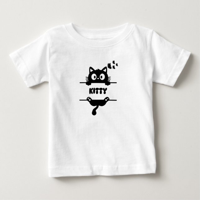 eine Katze Baby T-shirt (Vorderseite)