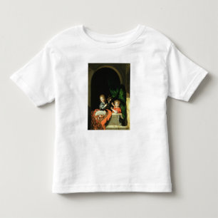Eine Katze beobachtet zwei Jungs Kleinkind T-shirt