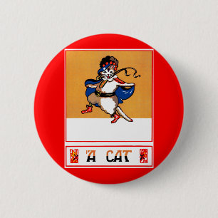 Eine Katze Button