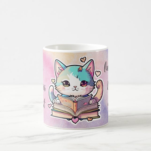 Eine Katze führt zur anderen Kaffeetasse (Mittel)