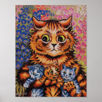 EINE KATZE IHR KITTENS LOUIS WAIN