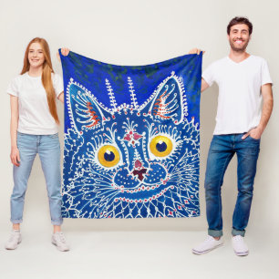 Eine Katze im gotischen Stil von Louis Wain Fleecedecke