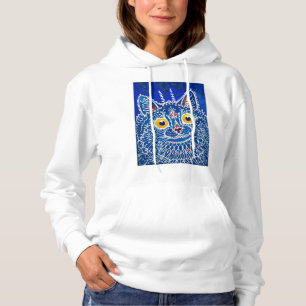 Eine Katze im gotischen Stil von Louis Wain Hoodie