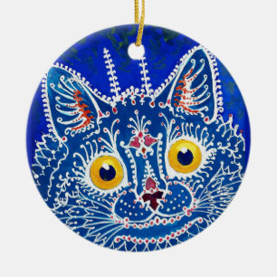 Eine Katze im gotischen Stil von Louis Wain Keramik Ornament