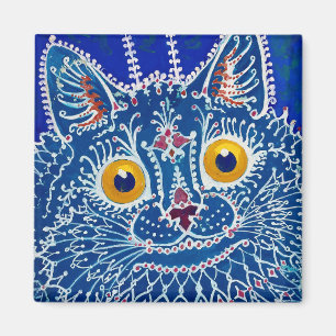 Eine Katze im gotischen Stil von Louis Wain Magnet