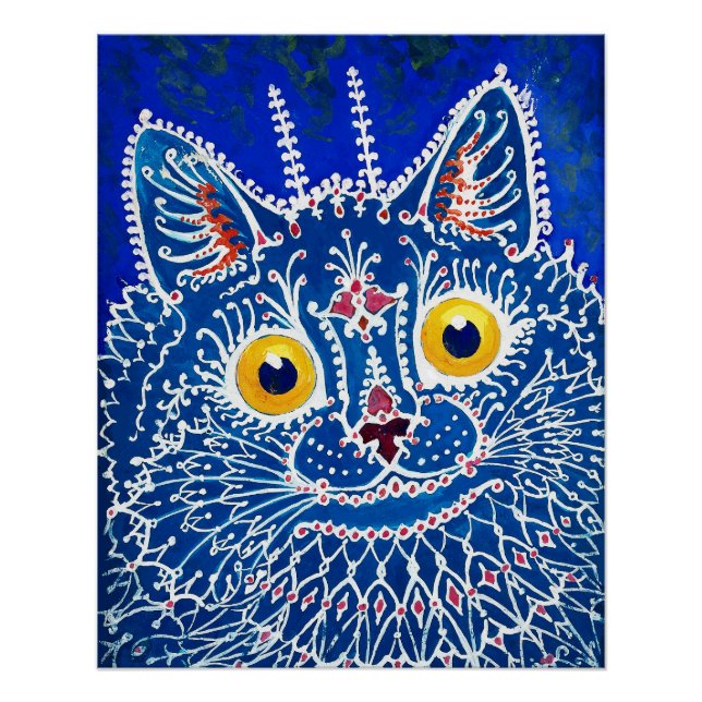 Eine Katze im gotischen Stil von Louis Wain  Poster (Vorderseite)