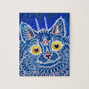 Eine Katze im gotischen Stil von Louis Wain  Puzzle