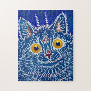 Eine Katze im gotischen Stil von Louis Wain Puzzle