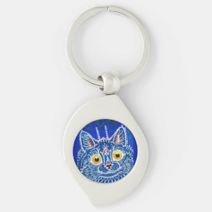 Eine Katze im gotischen Stil von Louis Wain Schlüsselanhänger