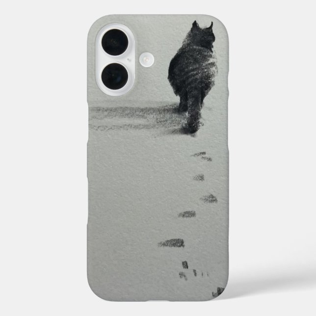 eine Katze im Schnee 3 Case-Mate iPhone Hülle (Rückseite)