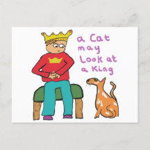 Eine Katze kann sich einen König ansehen
