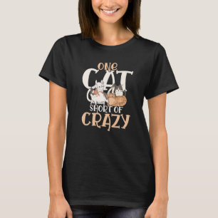 Eine Katze kurz verrückte süße Kitty Haustier T-Shirt