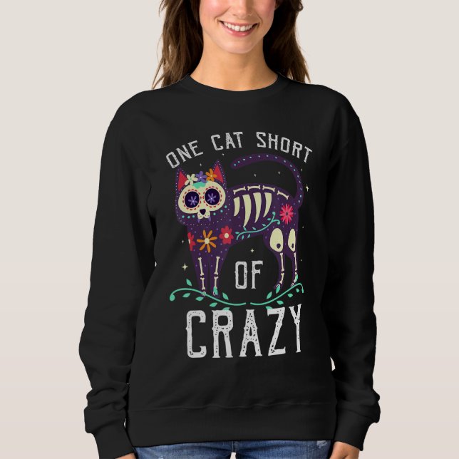 Eine Katze Kurz von Crazy Evil Cat Nu Okkultistin  Sweatshirt (Vorderseite)