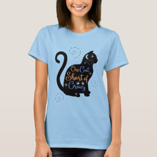 Eine Katze Kurze verrückte Katze Lady T-Shirt