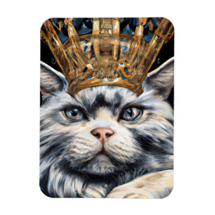 Eine Katze mit einer Krone Magnet