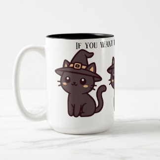 Eine Katze mit Hut für Katzenliebhaber und Feierta Zweifarbige Tasse