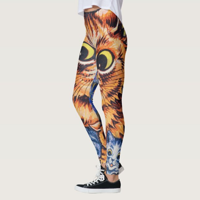 Eine Katze mit ihren Kätzchen von Louis Wain Leggings (Links)