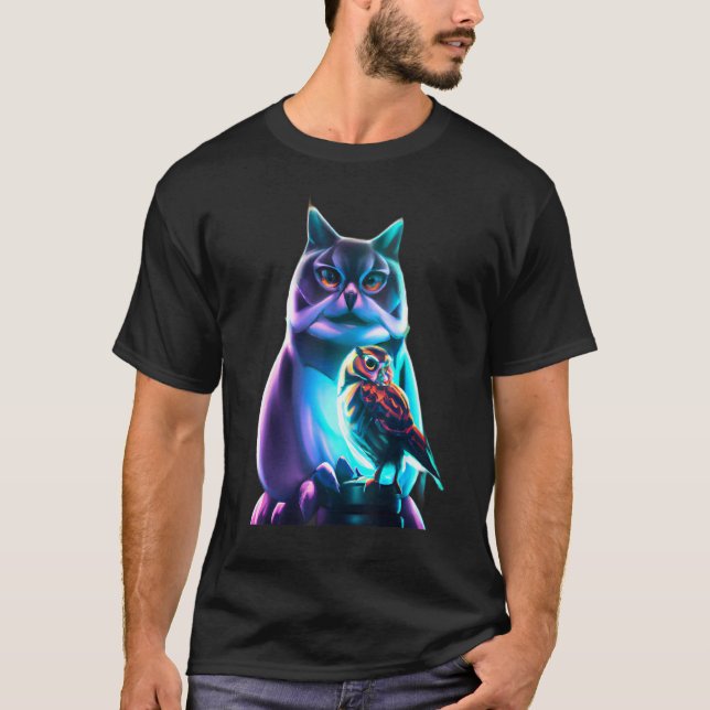 EINE KATZE UND EINE EULE 3 T-Shirt (Vorderseite)
