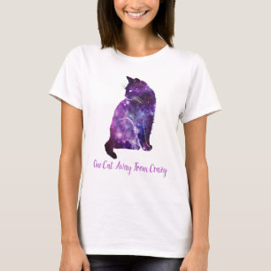 Eine Katze weg vom verrückten, Cat Person Spaß T-Shirt