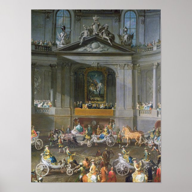 Eine Kavallerie in der Winterreitschule Poster (Vorne)