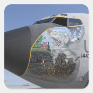 Eine KC-135 Stratotankerdisplaying patriotische Quadratischer Aufkleber