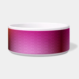 Eine Keramikschale mit einem lebendigen rosa und r Napf