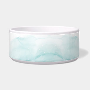 Eine Keramikschale mit einer weichen, pastell aqua Napf