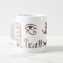 Eine Keramiktasse mit einem altägyptischen Design  Jumbo-Tasse