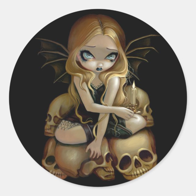 "Eine Kerze im Dunkeln"-Aufkleber Runder Aufkleber (Vorderseite)